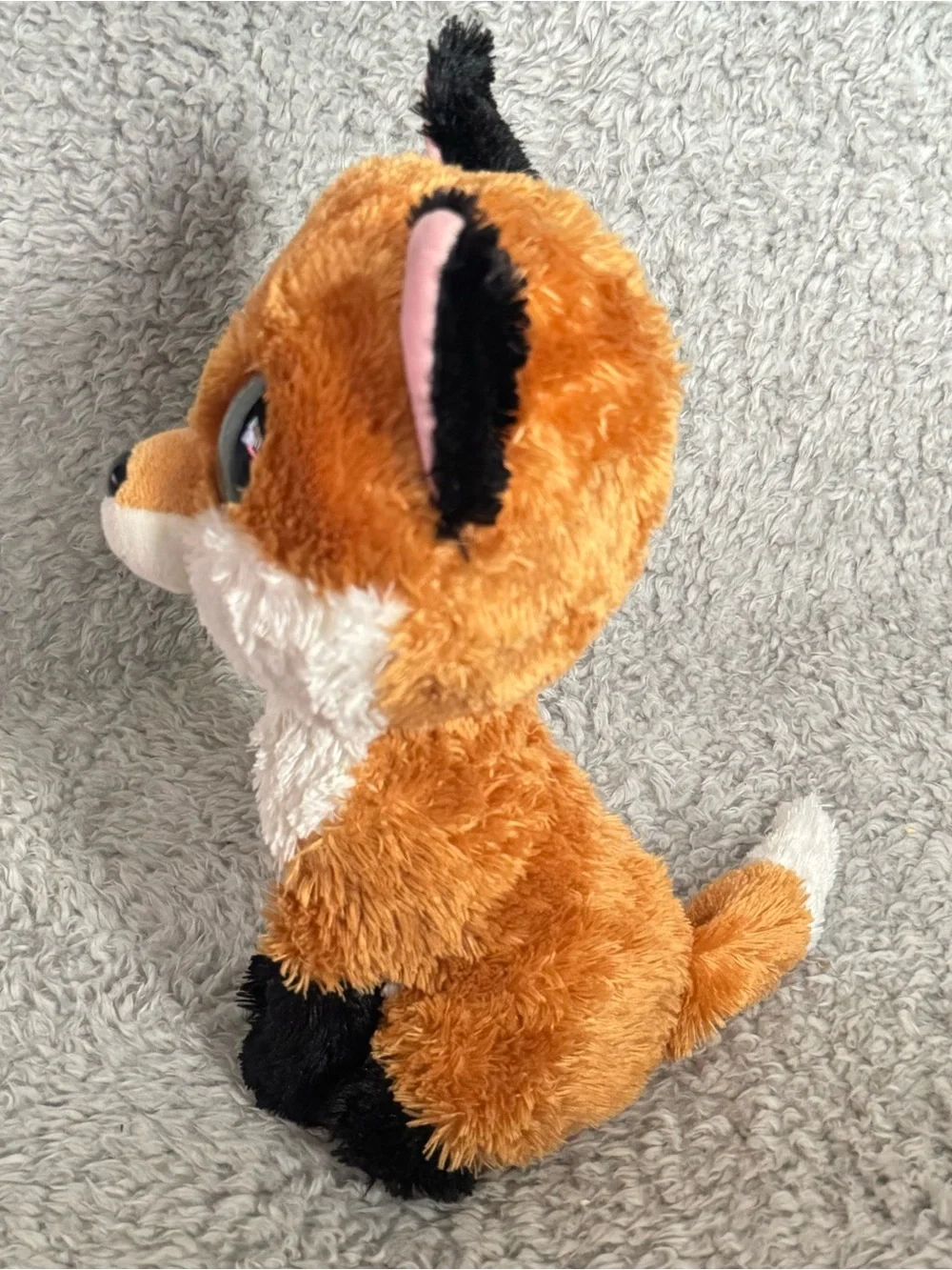 Ty Beanie Boos Slick the Fox Plush 9” Stuffed Animal Soft Toy Pink Glitter Eye